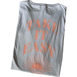 PINK Victoria's Secret Light lavender oversized short Tee with Coral graphic